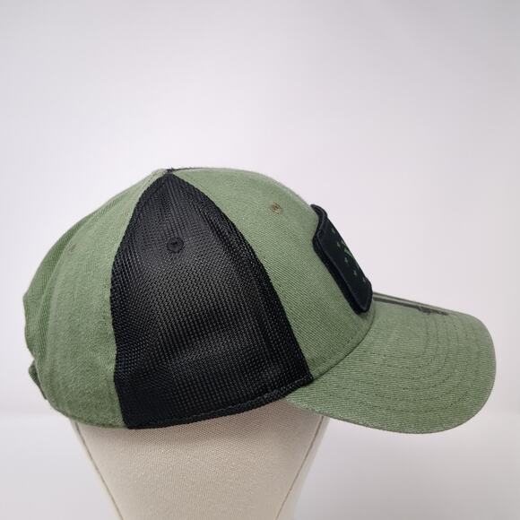 Vortex Strapback Baseball Cap Green One Size Adjustable Patriotic Vented Holes - Picture 5 of 9